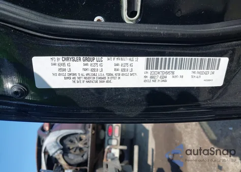 2013 Chrysler 300C Awd z USA, uszkodzony, nr VIN 2C3CCAKT5DH505796